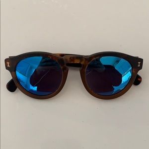 Illesteva Leonard Blue Mirror Glasses